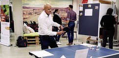 Josef Weingärtner an der Tischtennisplatte