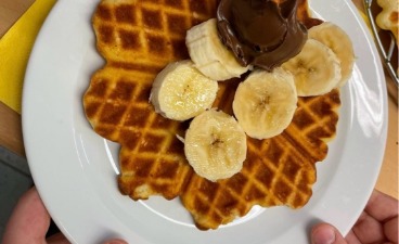 Waffel-Backen in der Ferienbetreuung