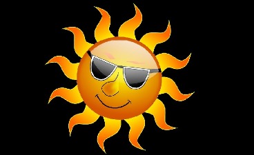 Grafik einer Sonne mit Sonnenbrille